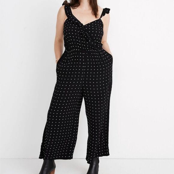 Madewell Ruffle-Front Wrap Jumpsuit - Picture 1 of 12